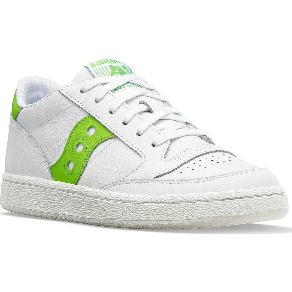 Saucony Jazz Court PU White Green | MCIRP-3921