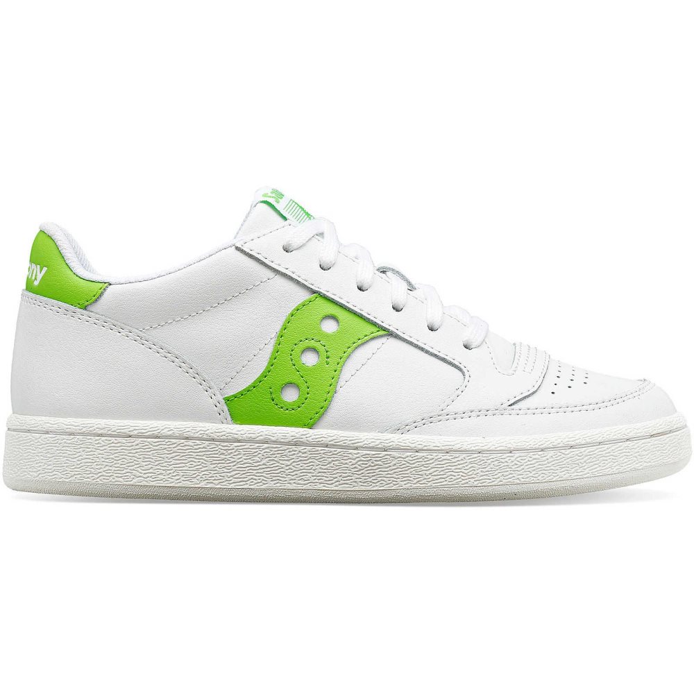 Saucony Jazz Court PU White Green | MCIRP-3921