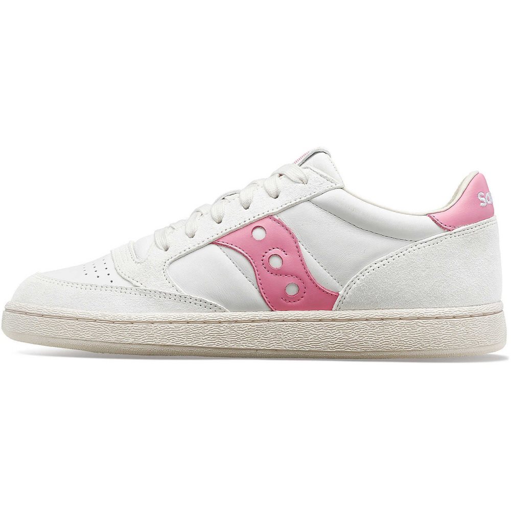 Saucony Jazz Court Premium White Pink | SPCGH-6519