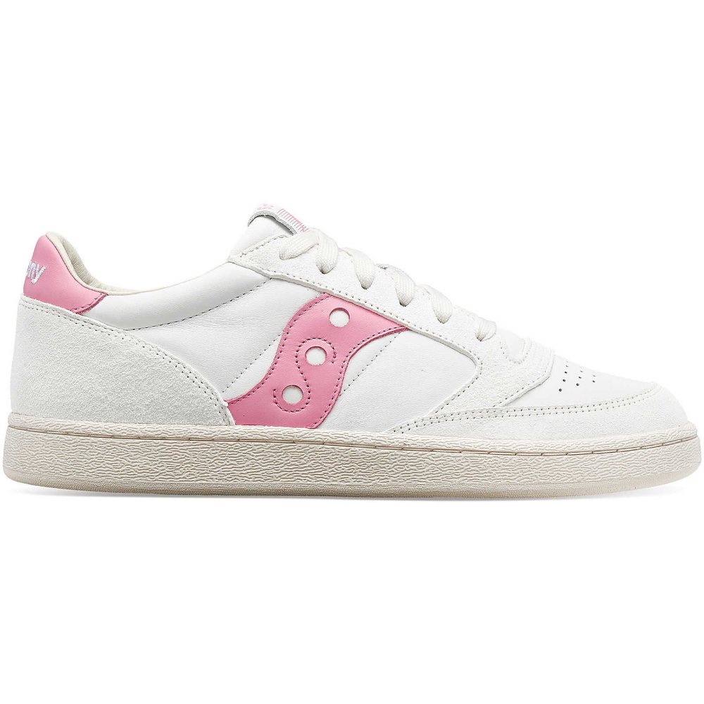 Saucony Jazz Court Premium White Pink | SPCGH-6519