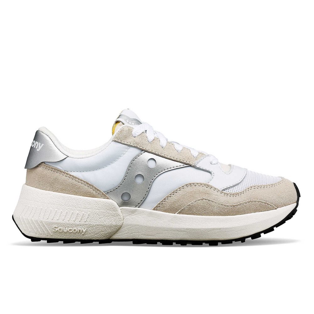 Saucony Jazz NXT White Silver | ZKLYN-9258