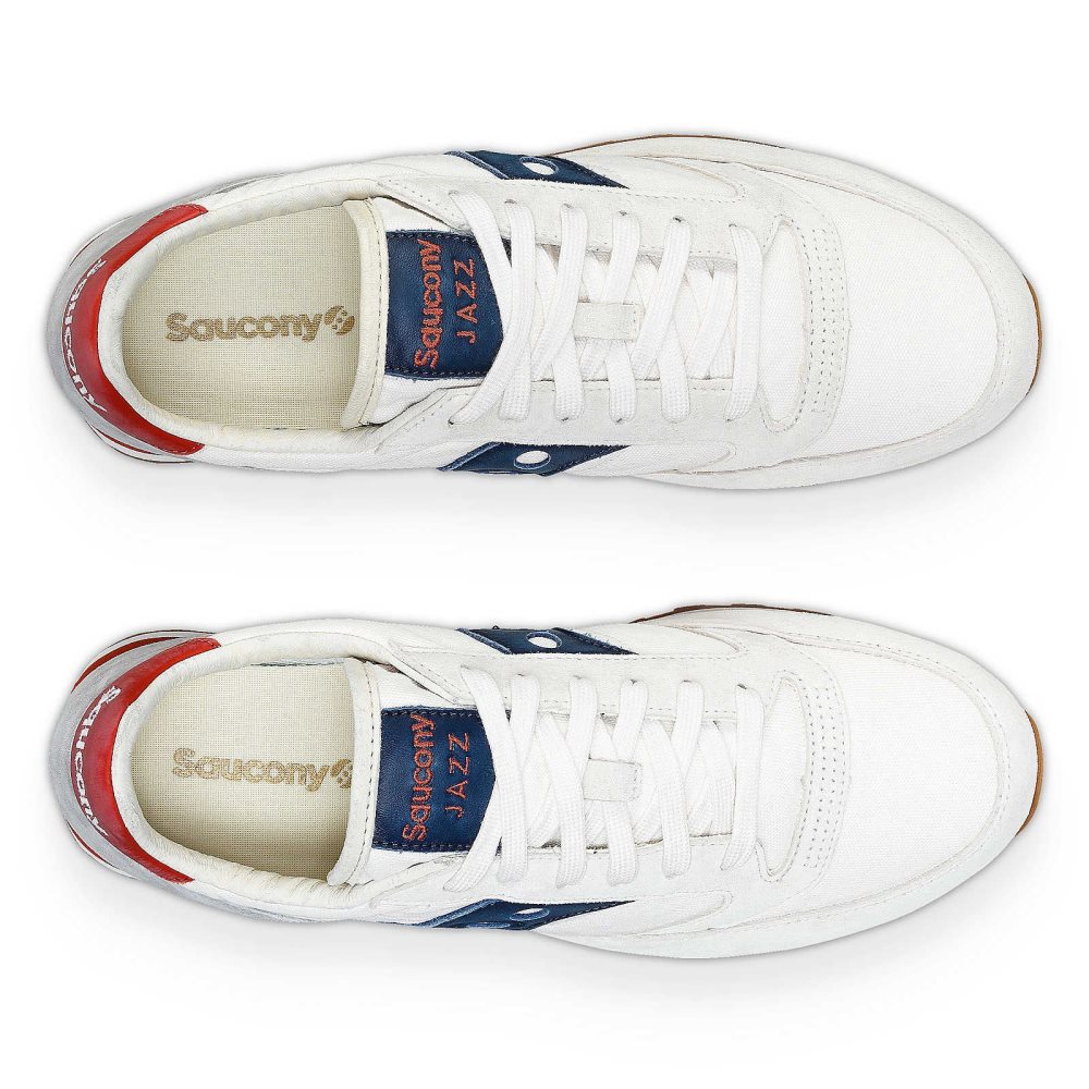 Saucony Jazz Original Stonewash White Navy | GPOJN-5986