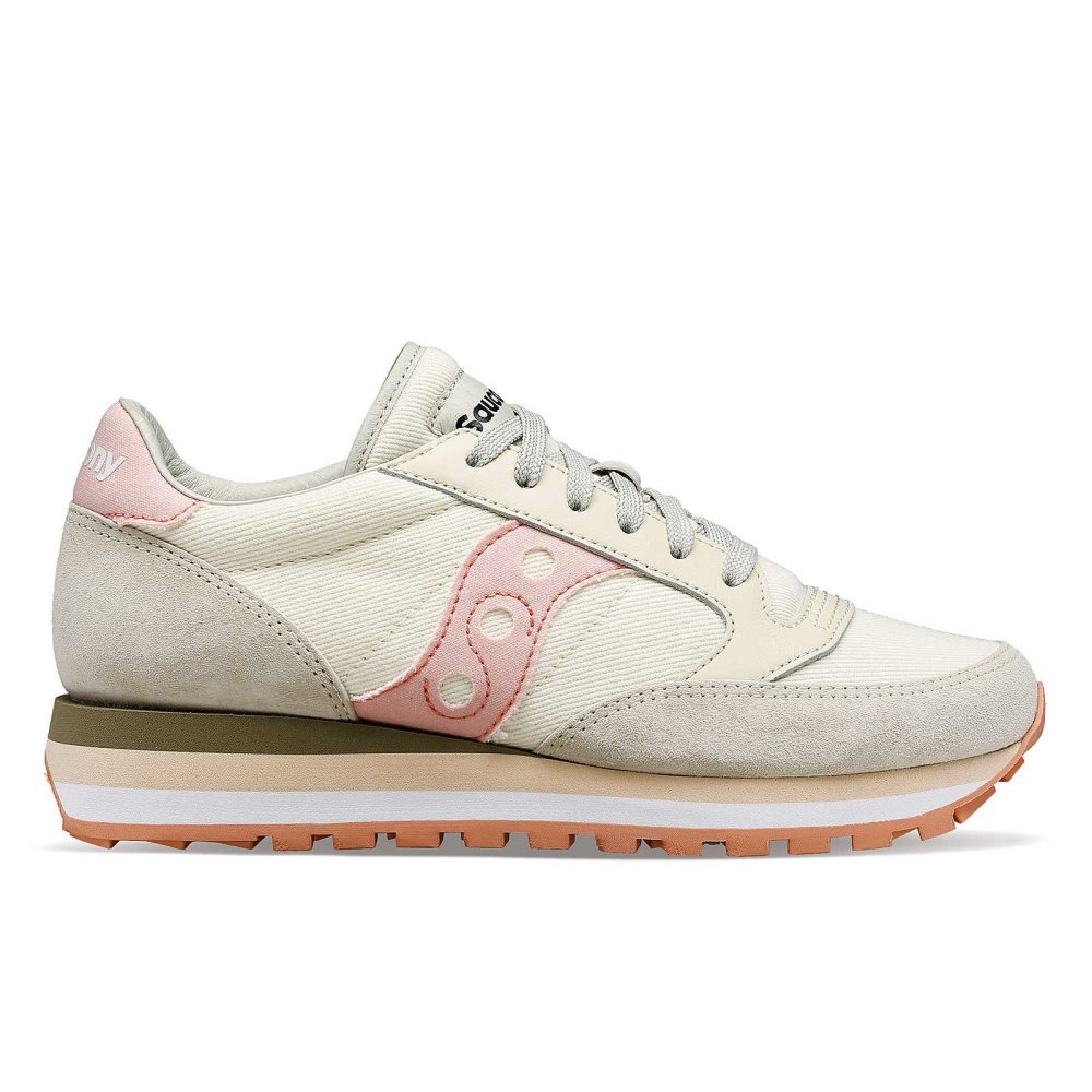 Saucony Jazz Triple Glitter Beige | CUYJQ-6478