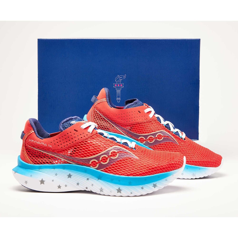 Saucony Kinvara 14 Liberty Red White Blue | IMUFJ-4832