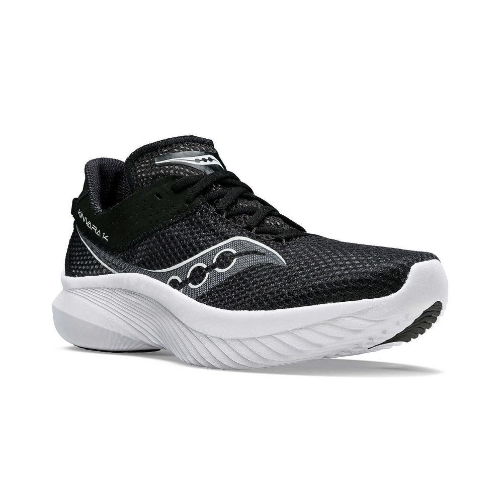 Saucony Kinvara 14 Wide Black White | HRGZF-9436