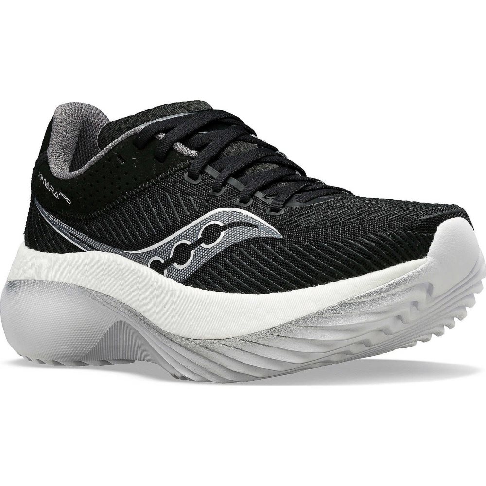 Saucony Kinvara Pro Wide Black White | HCXGT-0137