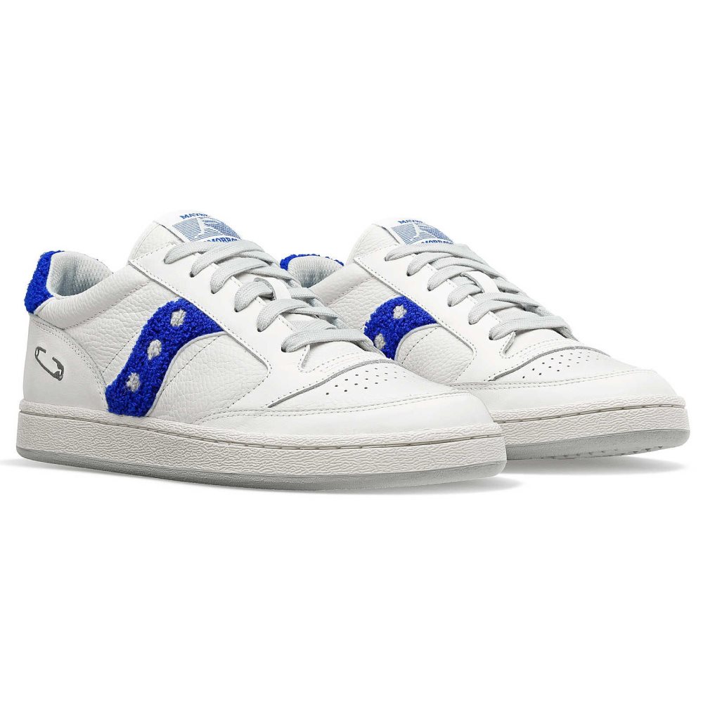 Saucony Maybe Tomorrow Jazz Court Varsity White Blue | NROXJ-7451