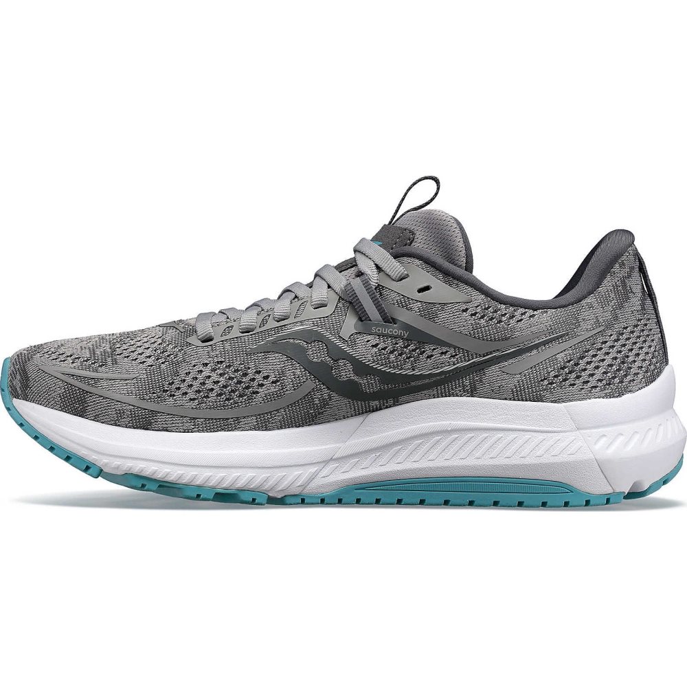 Saucony Omni 21 Wide Alloy Rainfall | RABSI-7293