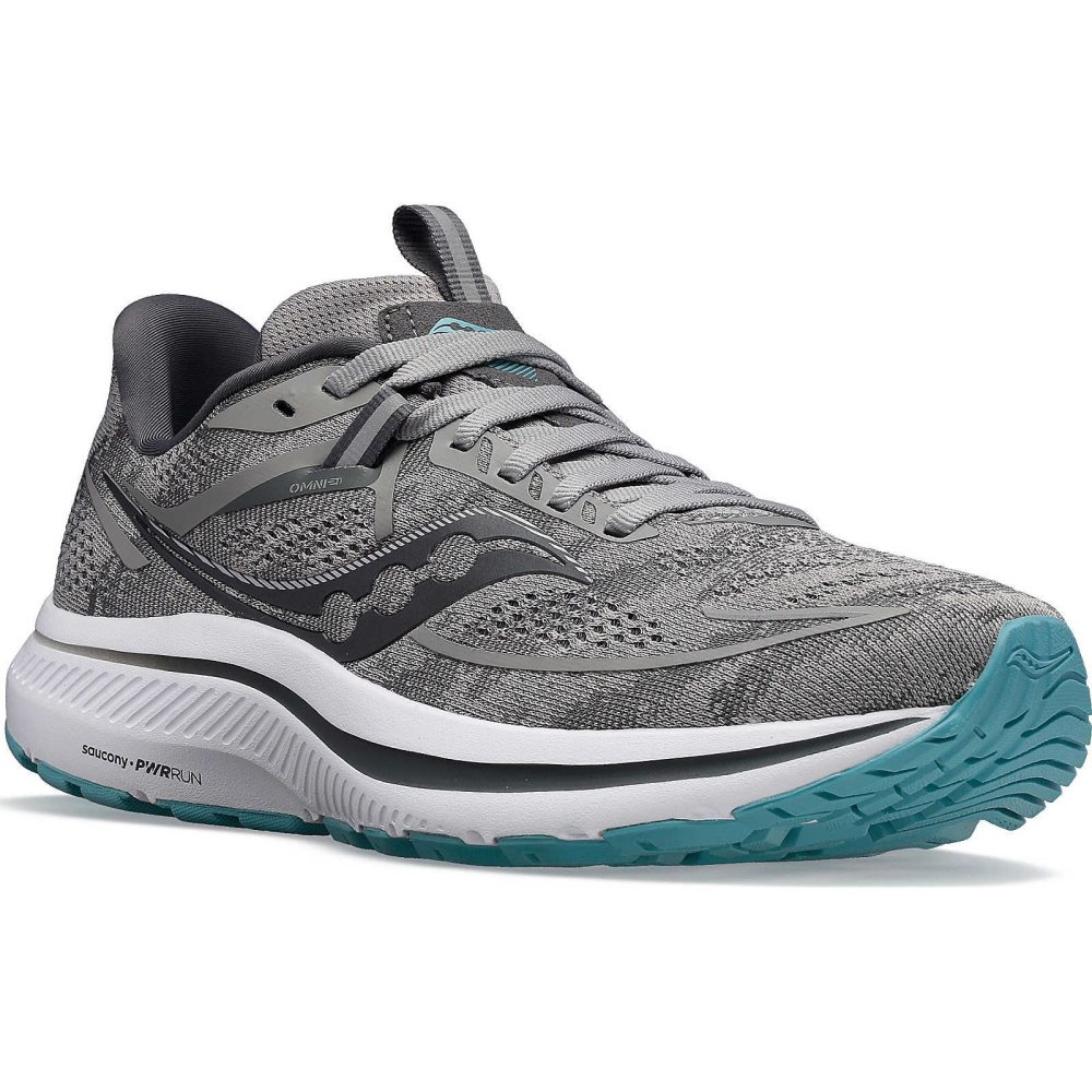 Saucony Omni 21 Wide Alloy Rainfall | RABSI-7293