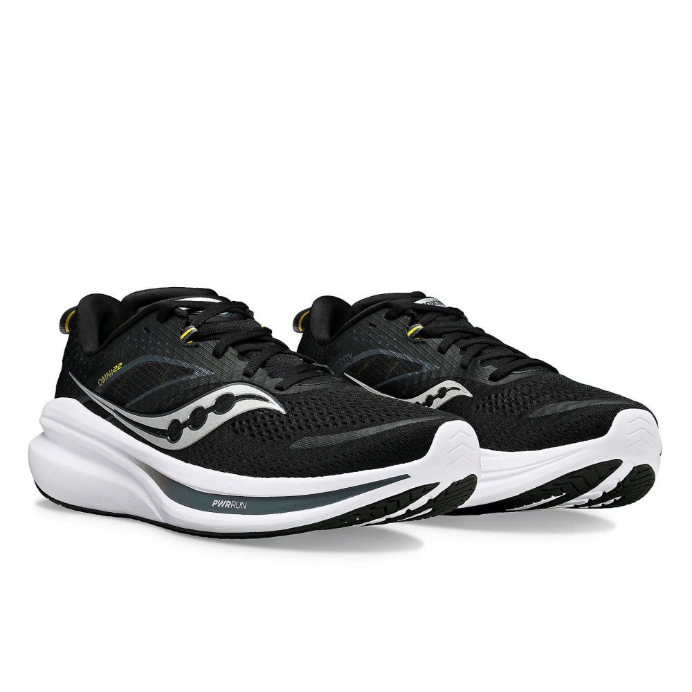 Saucony Omni 22 Wide Black White | LRMQX-2179