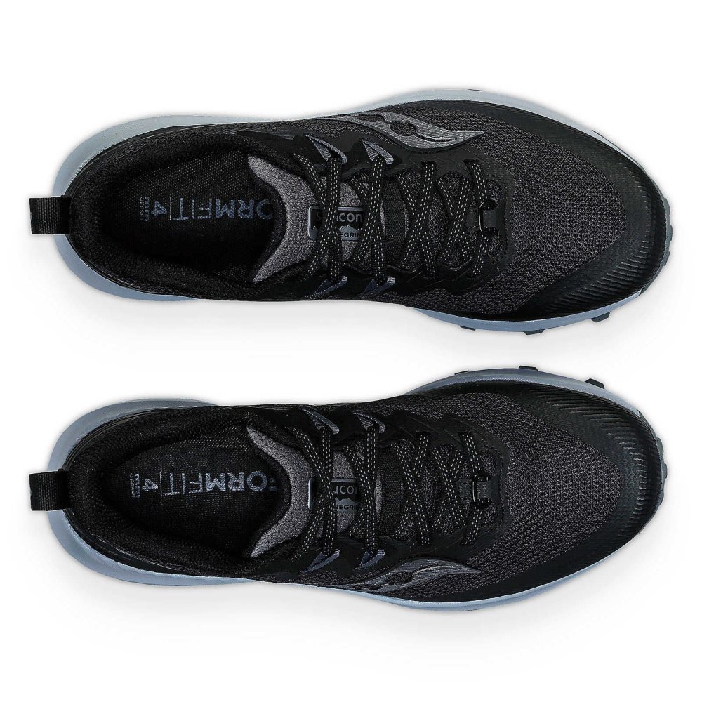 Saucony Peregrine 14 Wide Black Dark Grey | MGINO-8561