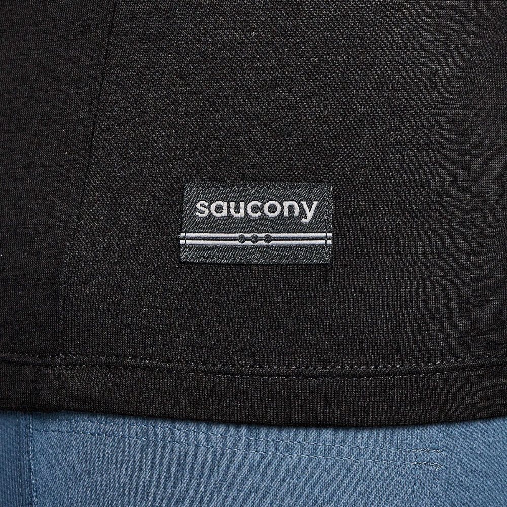 Saucony Peregrine Merino Long Sleeve Black | ZCWKV-1208