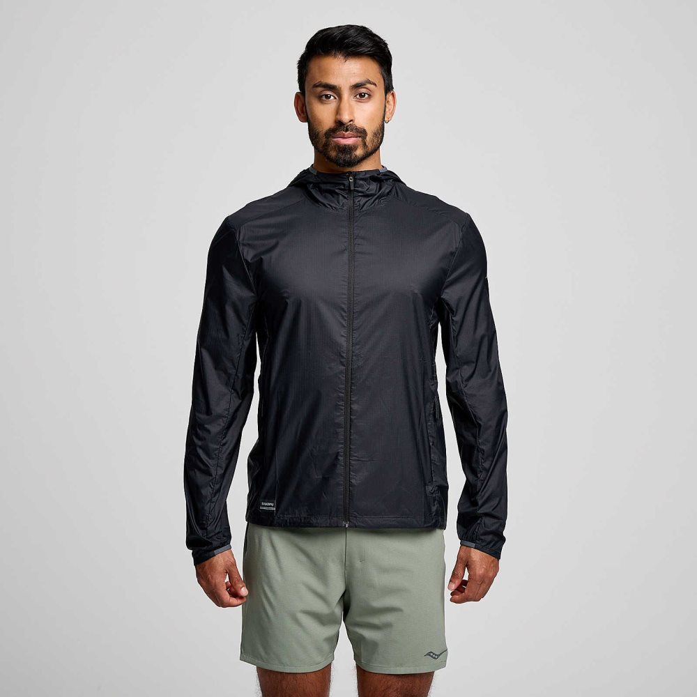 Saucony Peregrine Packaway Jacket Black | KZQWN-6087