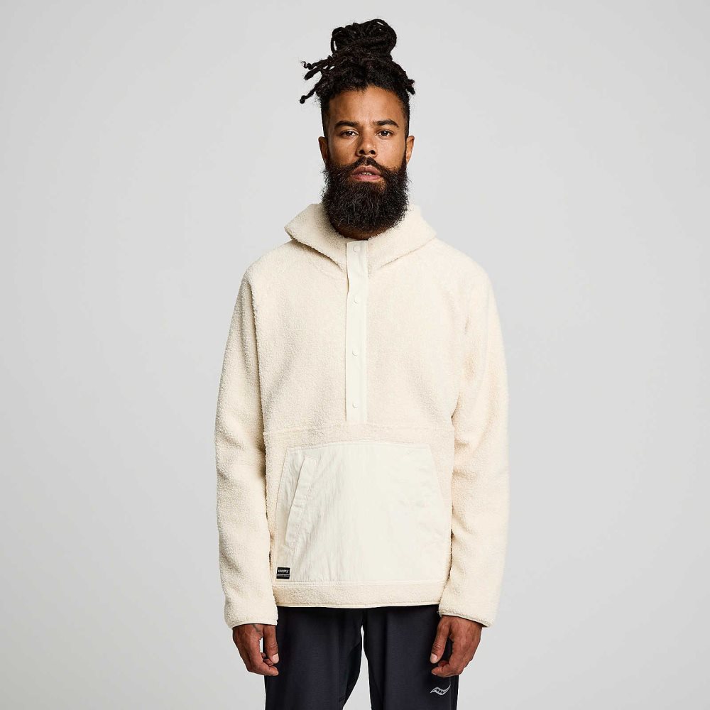 Saucony Recovery Sherpa Pullover Beige | WTONU-8062