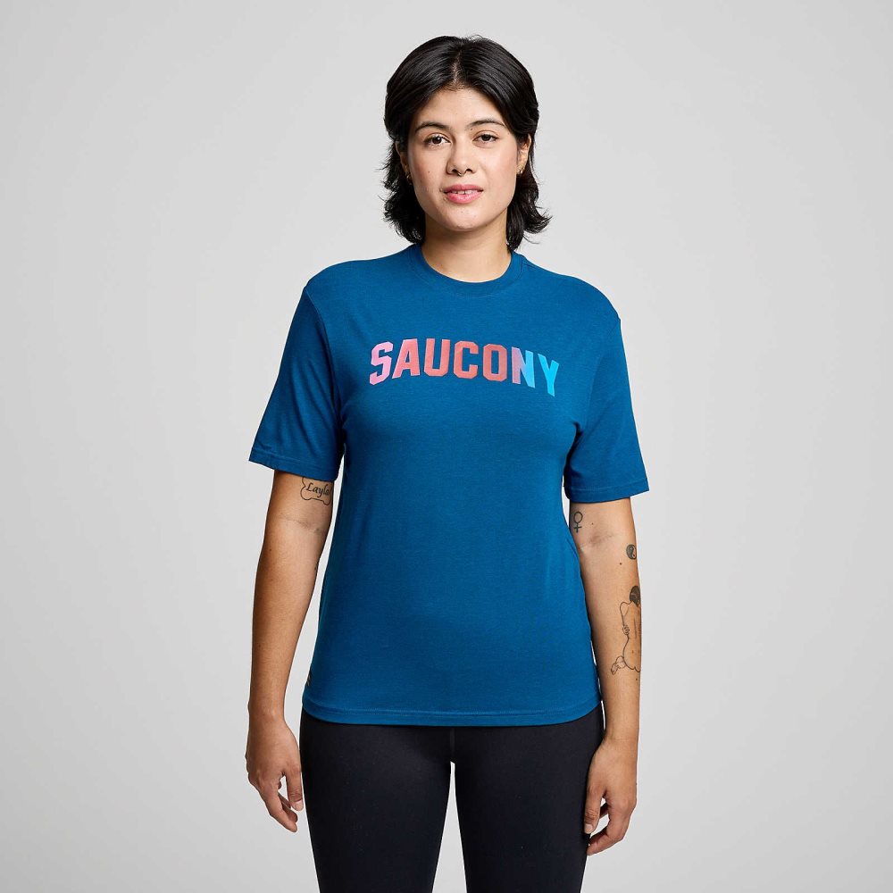 Saucony Recovery Short Sleeve Soothe Graphic | HNWZU-1376