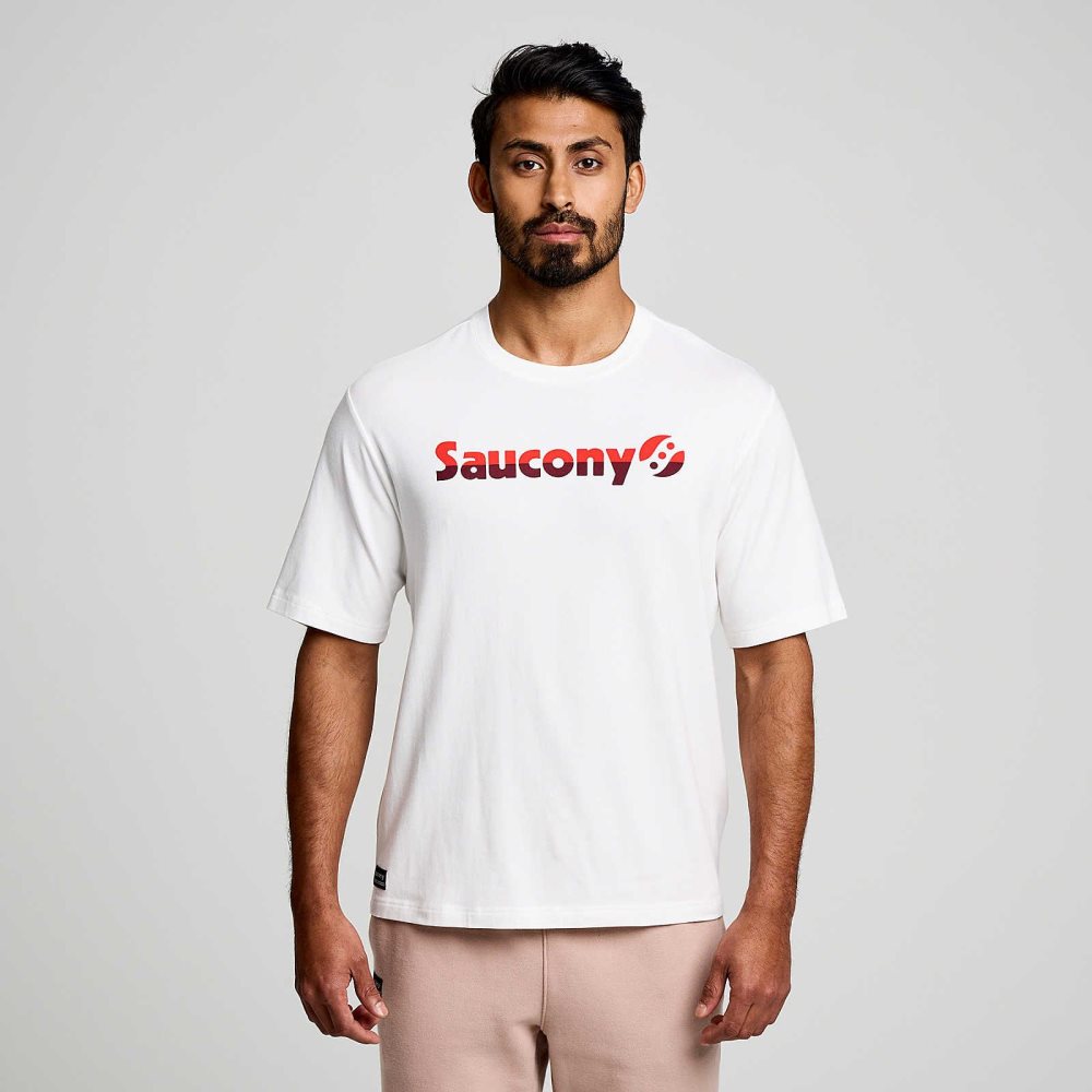 Saucony Recovery Short Sleeve White | IOTRC-7319