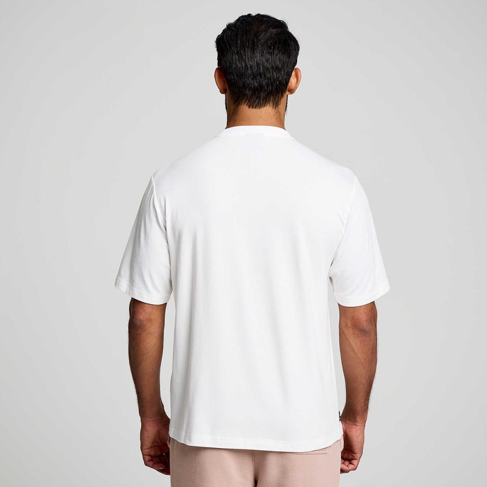 Saucony Recovery Short Sleeve White | IOTRC-7319