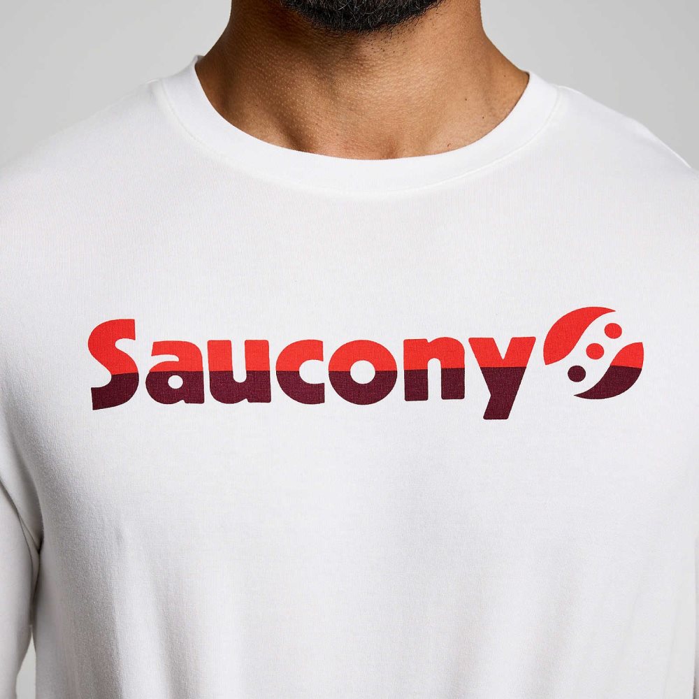 Saucony Recovery Short Sleeve White | UITLQ-4586