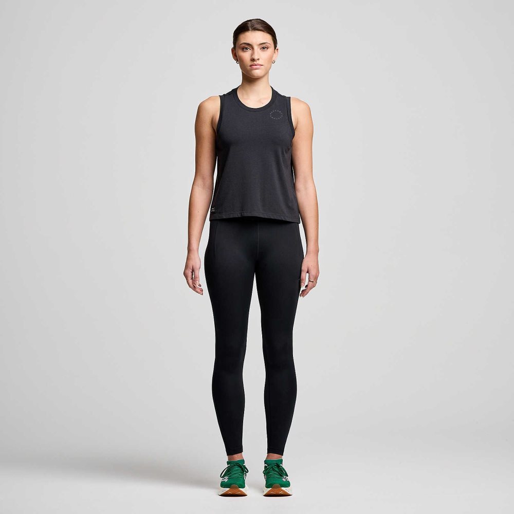 Saucony Recovery Tank Black | BIUXG-4385