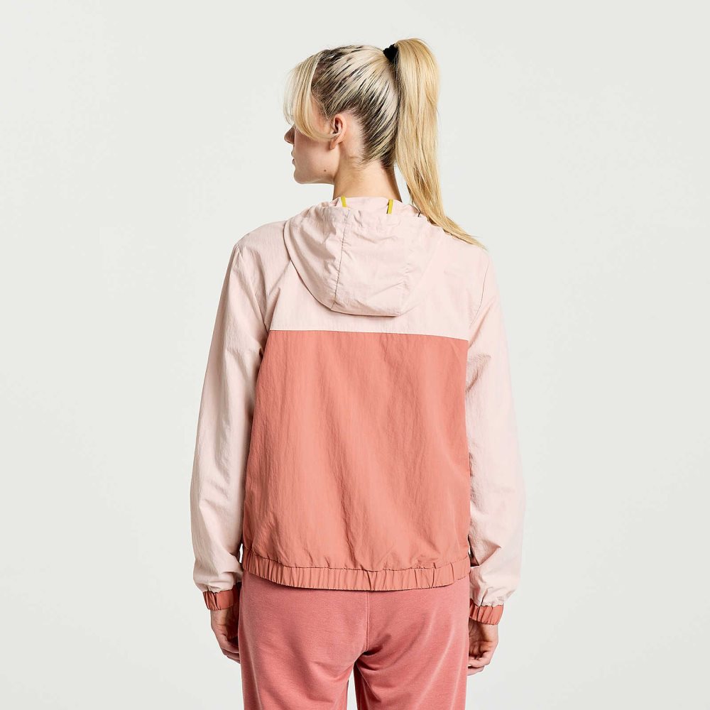 Saucony Rested Anorak Rose | QALBR-9183