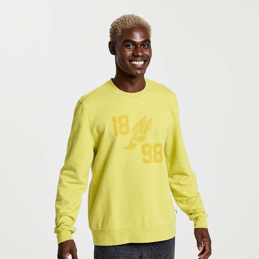 Saucony Rested Crewneck Arroyo Heather Graphic | DGWSM-0824