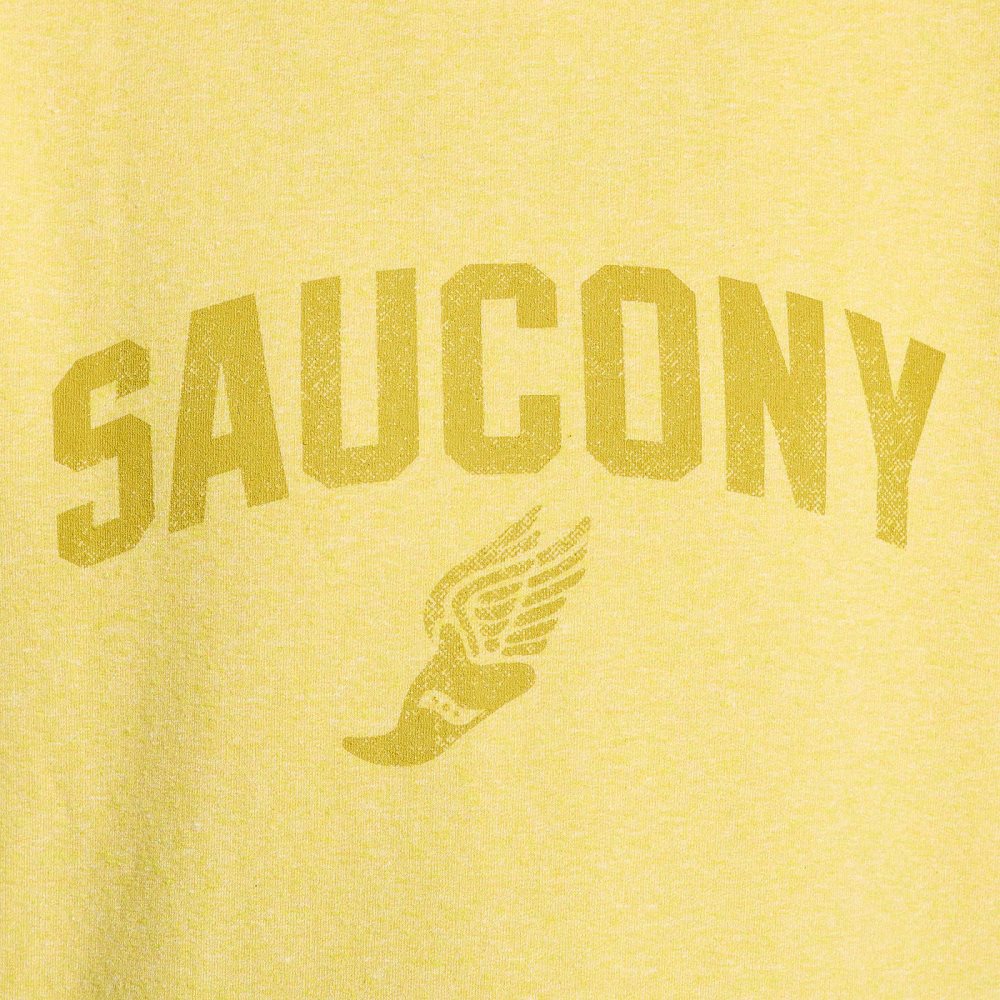 Saucony Rested Crewneck Sulphur Heather Graphic | QMERI-9157