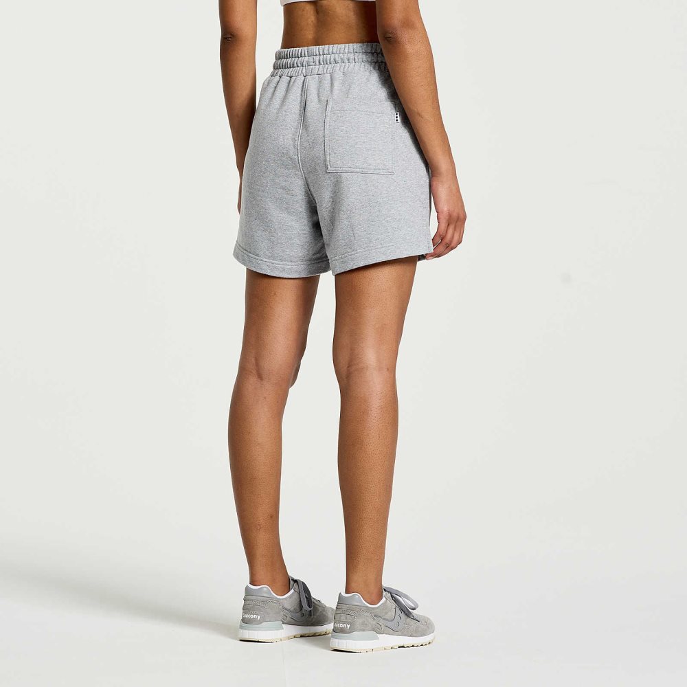 Saucony Rested Sweat Short Light Grey | DJBMU-3914