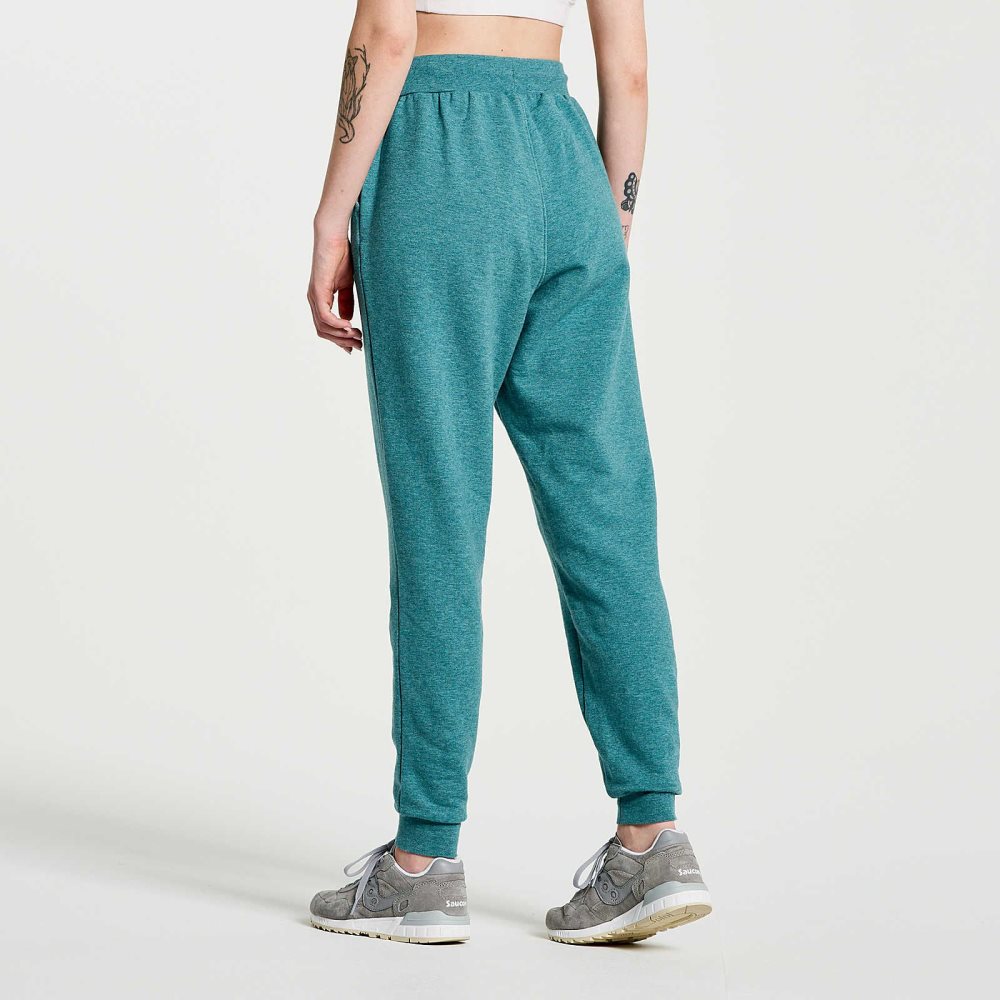 Saucony Rested Sweatpant North Atlantic Heather Graphic | WSAJX-6381