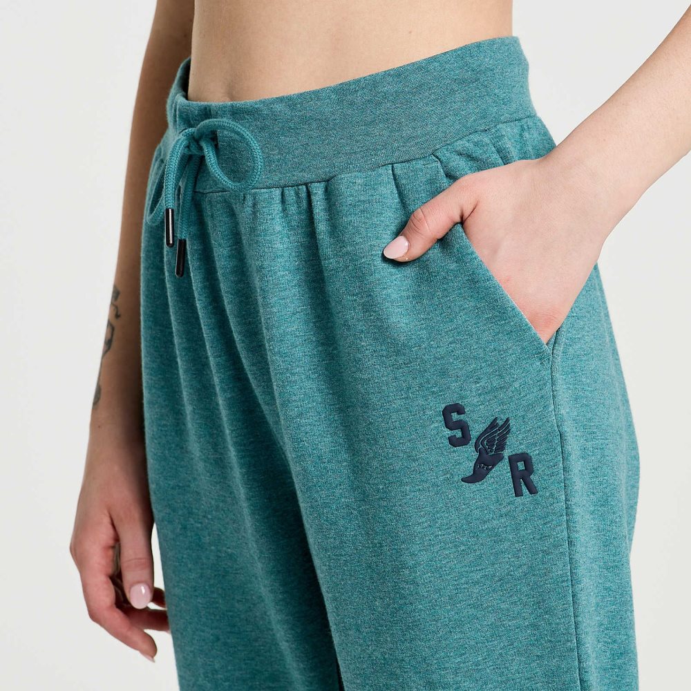 Saucony Rested Sweatpant North Atlantic Heather Graphic | WSAJX-6381