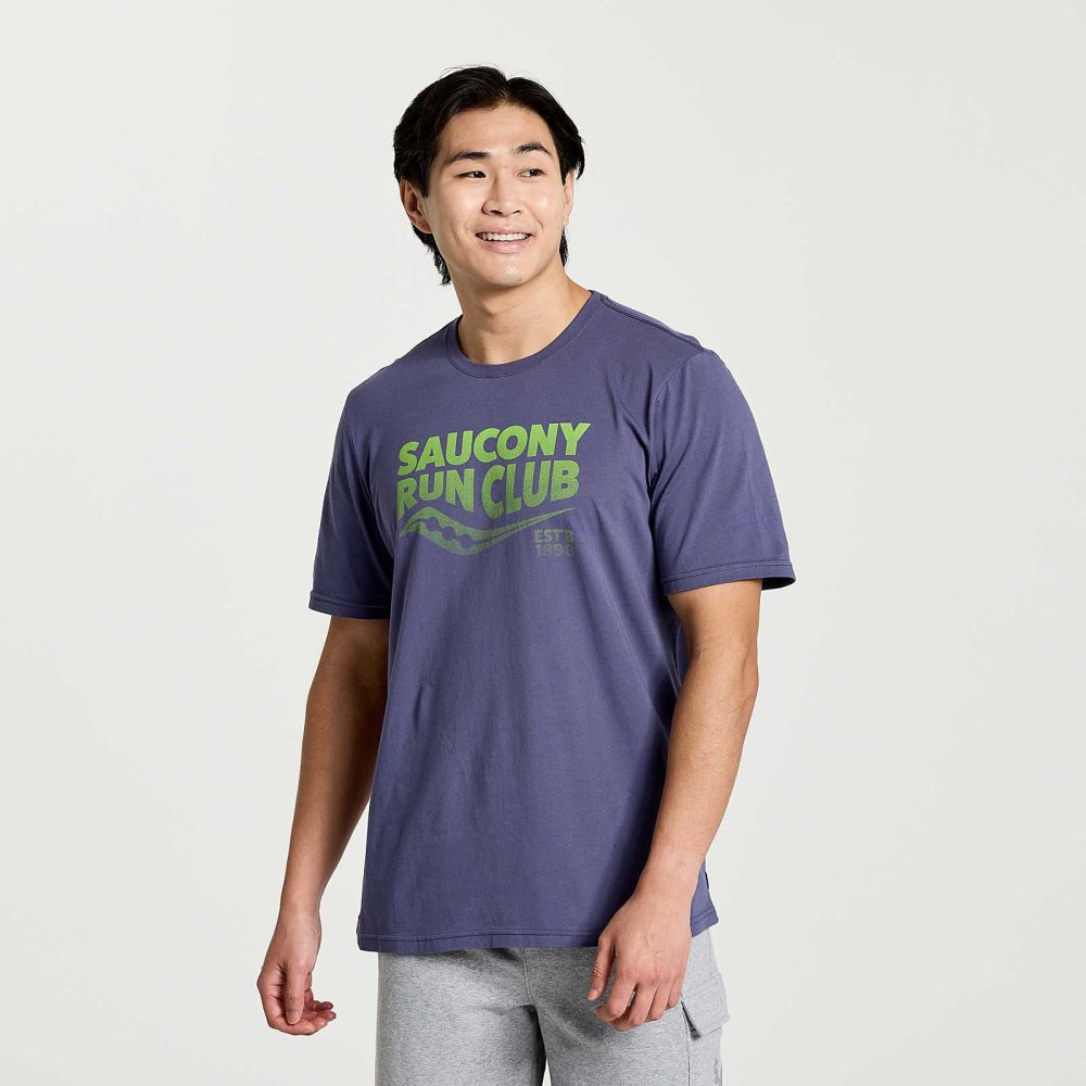 Saucony Rested T-Shirt Horizon Heather Graphic | ILZVX-7423