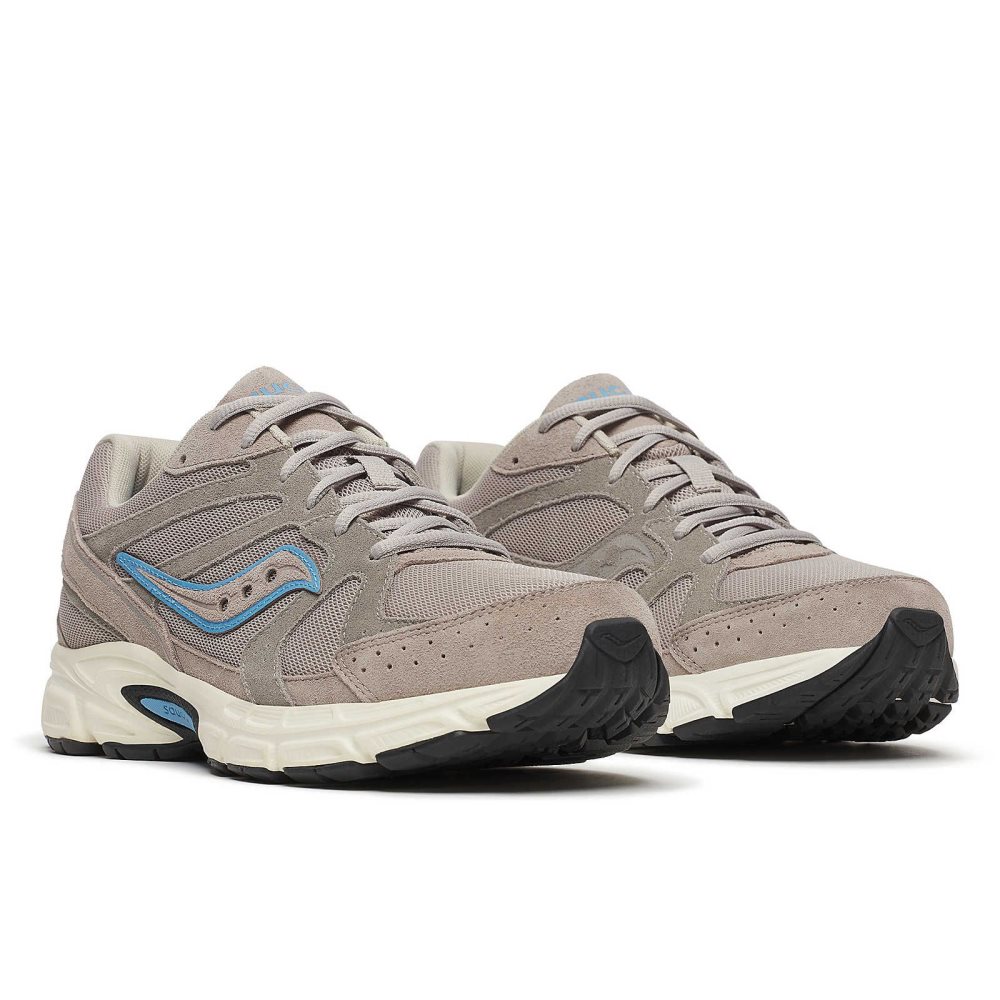 Saucony Ride Millennium Suede Grey White | BDSYM-3726