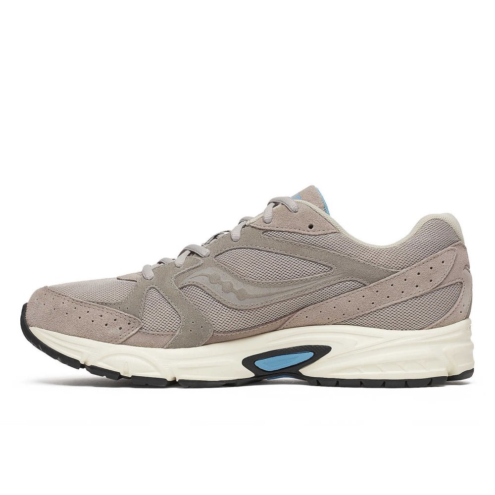 Saucony Ride Millennium Suede Grey White | BDSYM-3726