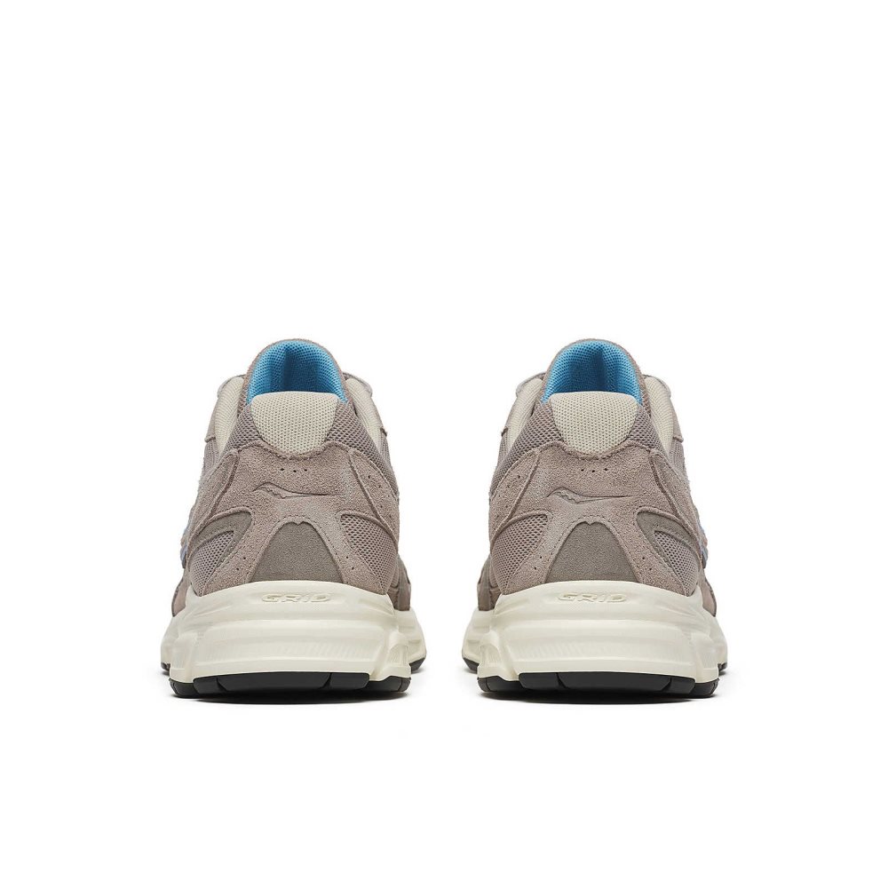 Saucony Ride Millennium Suede Grey White | BDSYM-3726