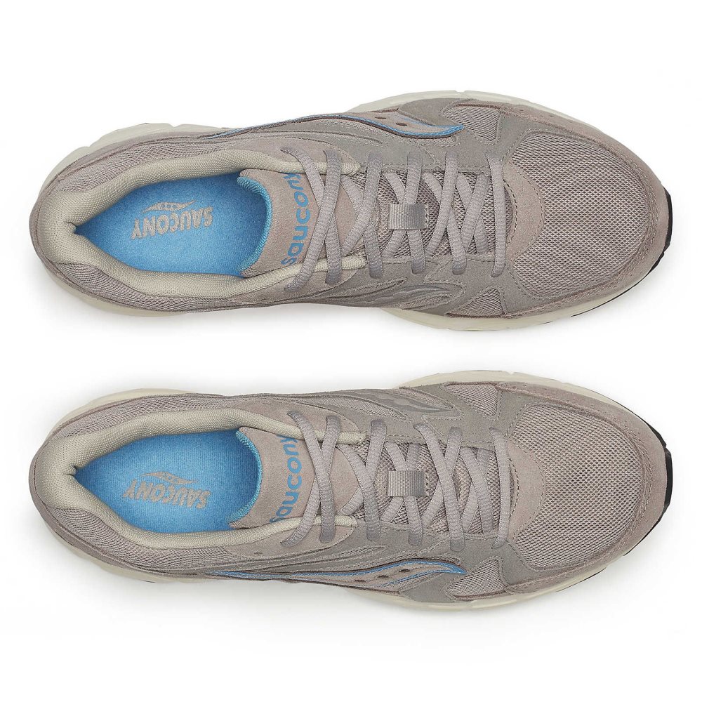 Saucony Ride Millennium Suede Grey White | BDSYM-3726