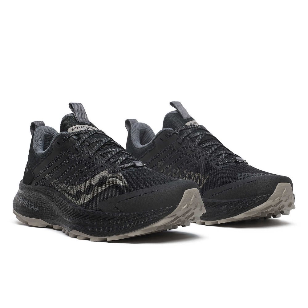 Saucony Ride TR2 Black Dark Grey | IQVSU-6014