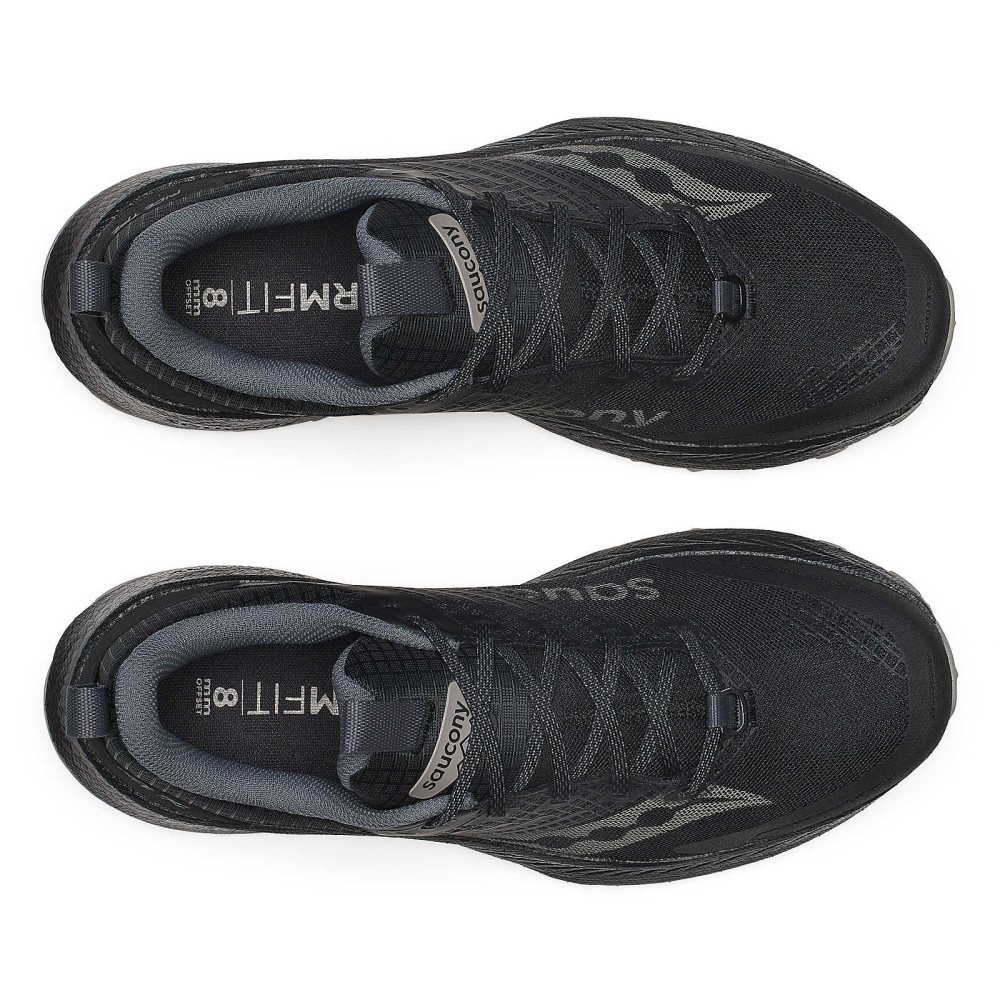 Saucony Ride TR2 Black Dark Grey | IQVSU-6014