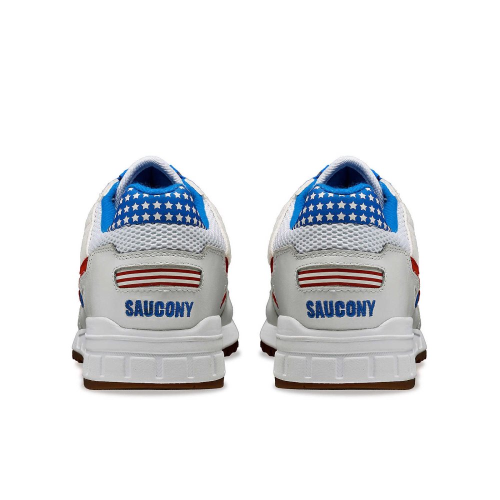 Saucony Shadow 5000 Fireworks White Red | SNZLQ-7619