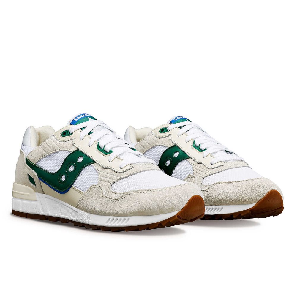 Saucony Shadow 5000 Premium Ivy Prep White Green | WCOAD-8206