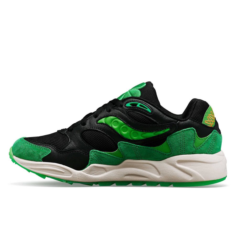 Saucony Shamrock Grid Shadow 2 Black Green | XJVMO-2583