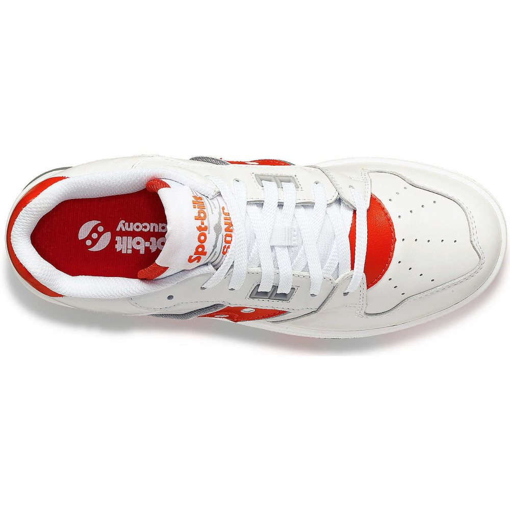 Saucony Spot-Bilt Sonic Low White Red | MGRNL-2950