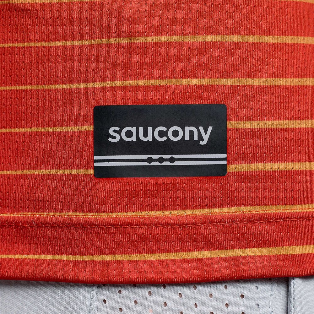 Saucony Stopwatch Graphic Singlet Confident Print | BHNSK-0634