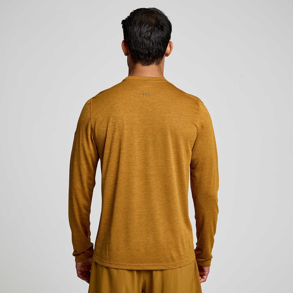 Saucony Stopwatch Long Sleeve Brown | JPSTU-9876