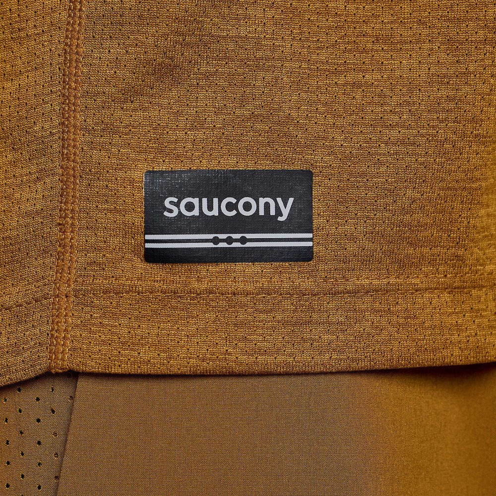 Saucony Stopwatch Long Sleeve Brown | JPSTU-9876