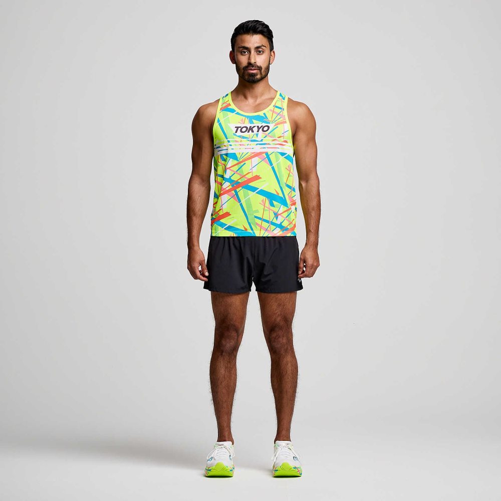 Saucony Tokyo Stopwatch Graphic Singlet Tokyo 2024 | DJVON-7409