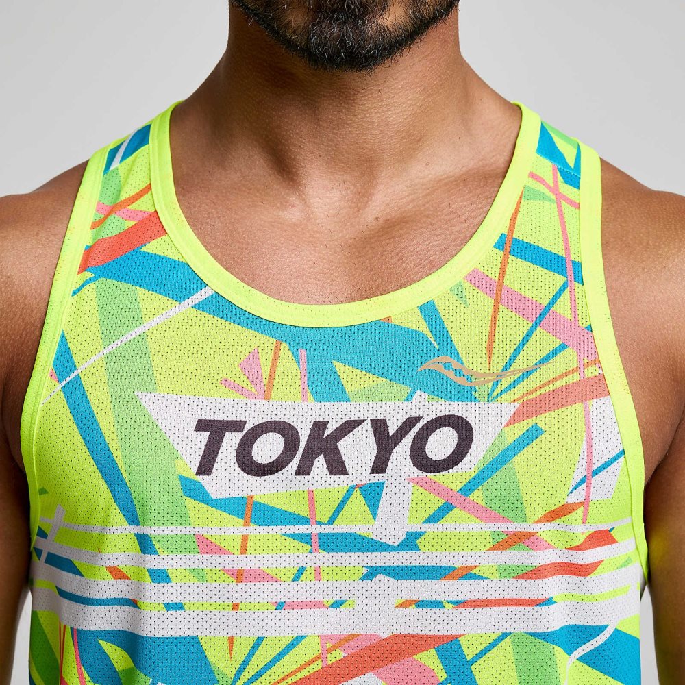 Saucony Tokyo Stopwatch Graphic Singlet Tokyo 2024 | DJVON-7409