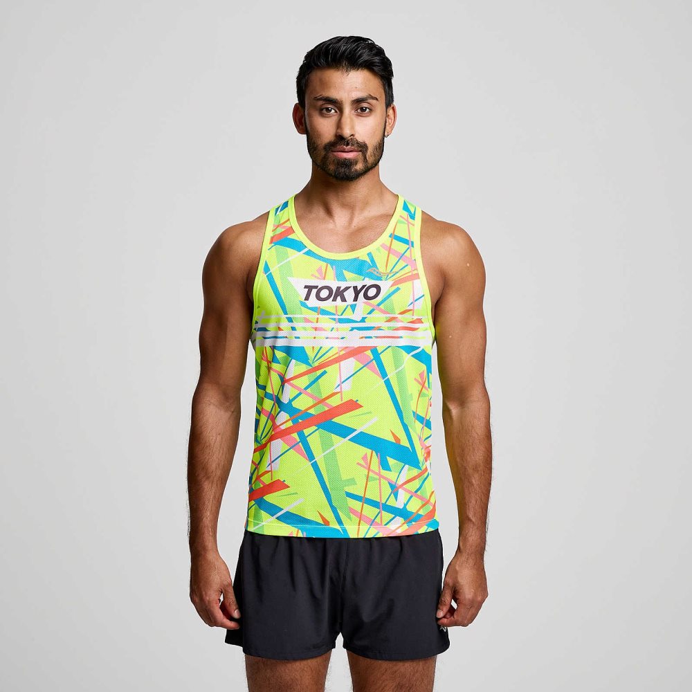 Saucony Tokyo Stopwatch Graphic Singlet Tokyo 2024 | DJVON-7409