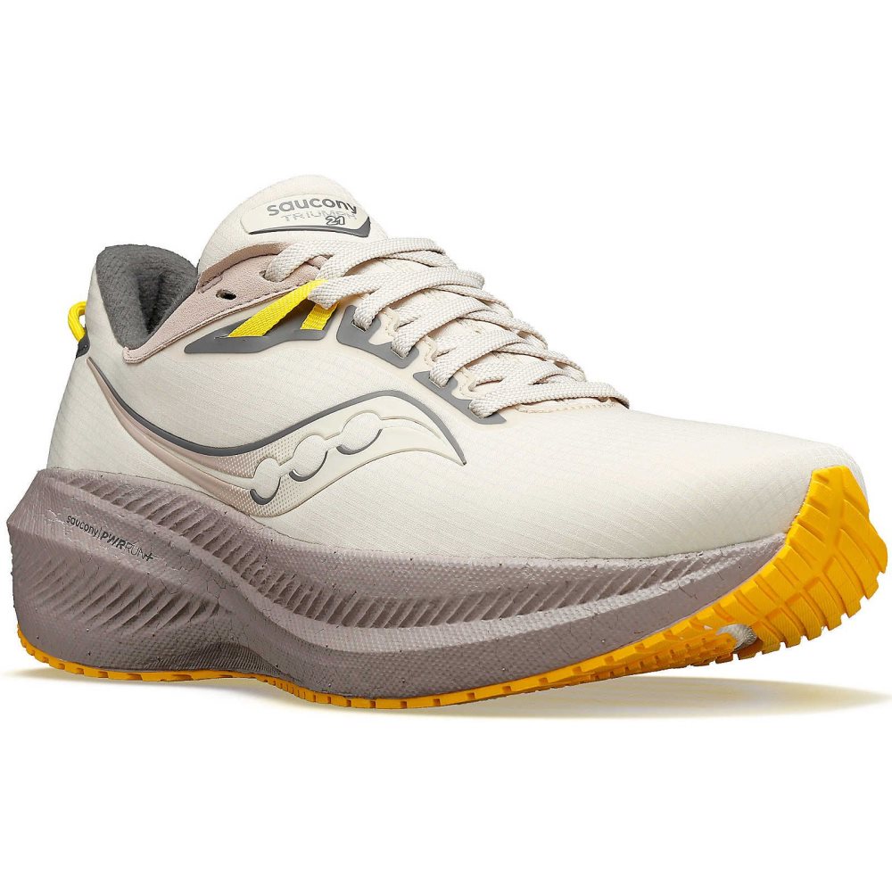 Saucony Triumph 21 RUNSHIELD Beige | BJIHY-0173