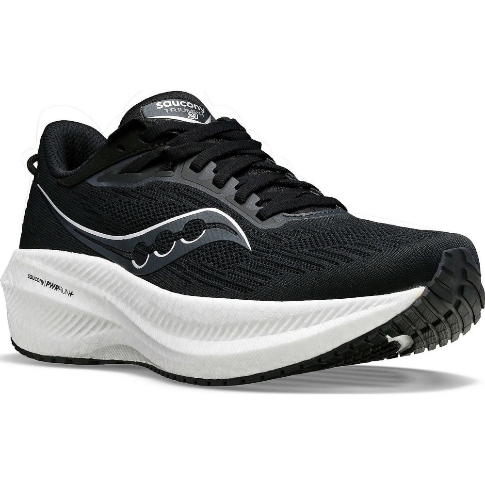 Saucony Triumph 21 Wide Black White | QFRWX-9145