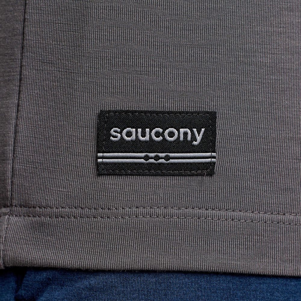 Saucony Triumph Short Sleeve Dark Grey | PIQBZ-1724