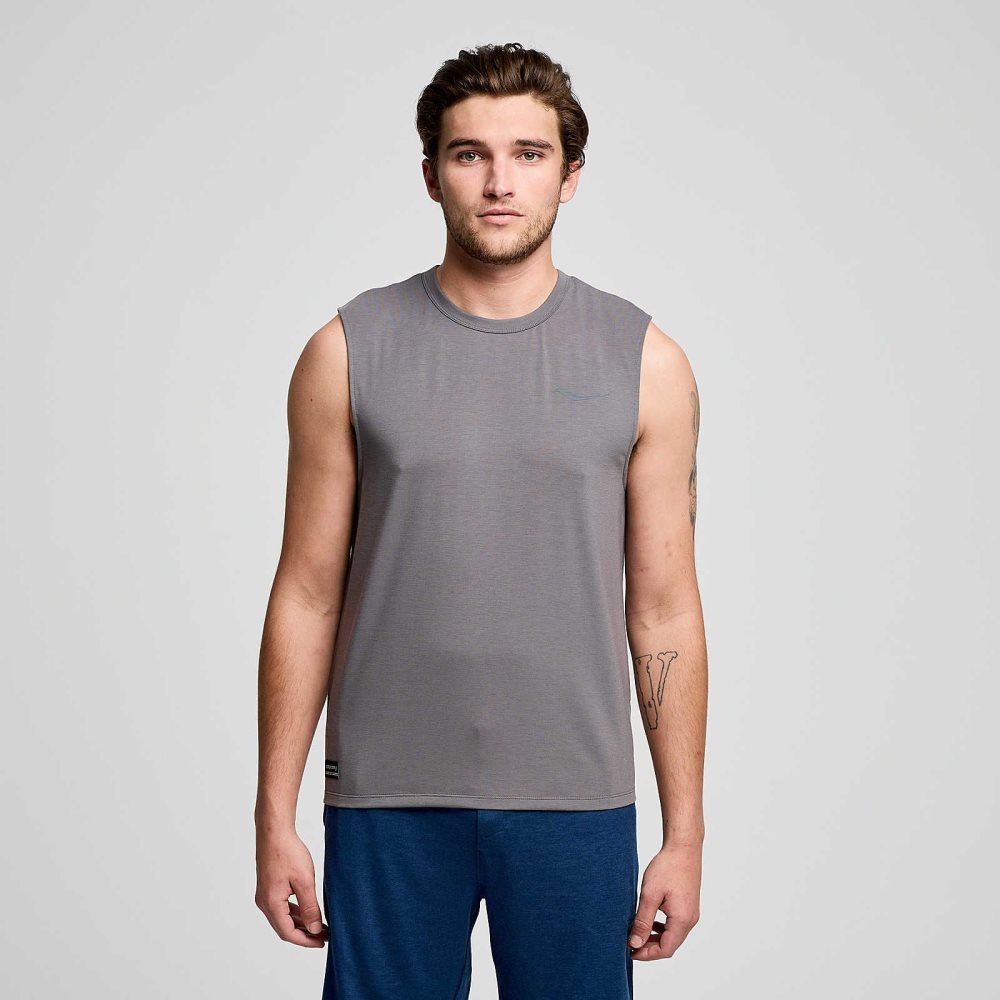 Saucony Triumph Sleeveless Dark Grey | JSLQC-7605